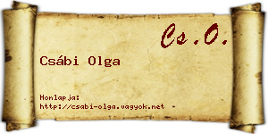 Csábi Olga névjegykártya